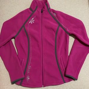 Eddie Bauer embroidered fleece zip-up